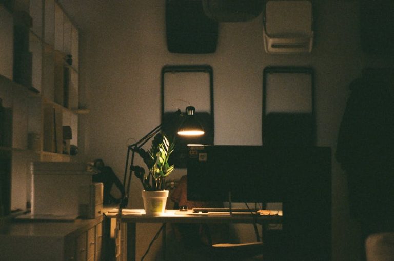How to fix a dark home office on a budget