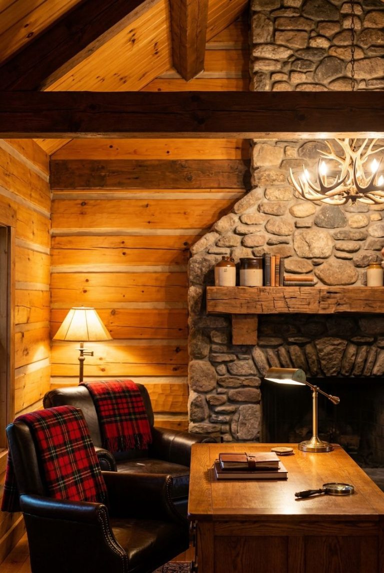 Featured image for Rustic Mountain Cabin Decor Ideas for a Home Office You'll Never Want to Leave - focus on Rustic Mountain Cabin Decor Ideas